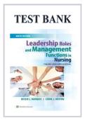  Leadership Roles and Management Functions in Nursing 9th Edition Marquis&comma; Huston  Test Bank   