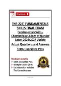 NR 224 Fundamentals Skills Final Exam&vert; Chamberlain College &vert; Latest 2026&sol;2027 Update &lpar;PDF&rpar;