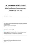 ATI Fundamentals Practice Exam 2 Questions and Correct Answers&comma; Verified Study Guide&comma; 2026&sol;2027 Exam Preparation Material