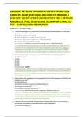 ARKANSAS PESTICIDE APPLICATOR CERTIFICATION EXAM &NewLine;COMPLETE EXAM QUESTIONS AND VERIFIED ANSWERS &vert; &NewLine;2026&ndash;2027 LATEST UPDATE &vert; GUARANTEED PASS &vert; DETAILED &NewLine;RATIONALES &vert; FULL STUDY GUIDE &vert; EXAM PREP &vert; PRACTICE &NewLine;TEST &vert; CERTIFICATION PREPARATION
