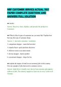 NRF CUSTOMER SERVICE ACTUAL TEST PAPER COMPLETE QUESTIONS AND ANSWERS FULL SOLUTION&period;pdf&NewLine;&NewLine;