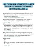NRF CUSTOMER SERVICE FINAL TEST 2026 QUESTIONS WITH CORRECT ANSWERS GRADED