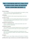 NRF CUSTOMER SERVICE PRACTICE EXAMINATION 2026 QUESTIONS WITH ANSWERS GRADED A&plus;
