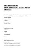HESI RN ADVANCED PATHOPHYSIOLOGY QUESTIONS AND ANSWERS 