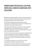 PENNSYLVANIA PSYCHOLOGY LAW FINAL&NewLine;PAPER 2026 COMPLETE QUESTIONS WITH&NewLine;SOLUTIONS