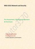 WGU D315 Network and Security Study Guide &vert; PA&comma; OA & Final Exam Review &vert; Updated 2026&sol;2027&NewLine;&NewLine;