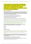 CSLB CONTRACTOR'S LAW & BUSINESS EXAM COMPLETE &NewLine;EXAM QUESTIONS AND VERIFIED ANSWERS &vert; 2026&ndash;2027 &NewLine;LATEST UPDATE &vert; GUARANTEED PASS &vert; DETAILED &NewLine;RATIONALES &vert; FULL STUDY GUIDE &vert; EXAM PREP &vert; PRACTICE &NewLine;TEST &vert; CERTIFICATION PREPARATION 