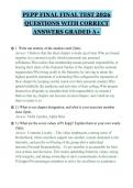 PEPP FINAL FINAL TEST 2026&NewLine;QUESTIONS WITH CORRECT&NewLine;ANSWERS GRADED A&plus;