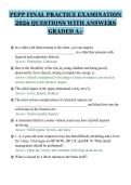 PEPP FINAL PRACTICE EXAMINATION&NewLine;2026 QUESTIONS WITH ANSWERS&NewLine;GRADED A&plus;