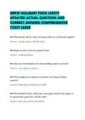 NRFSP WALMART FOOD SAFETY UPDATED ACTUAL QUESTIONS AND CORRECT ANSWERS