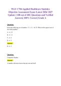 WGU C784 Applied Healthcare Statistics OA Study Guide &vert; Practice Test Bank & Solutions &vert; Updated 2026&sol;2027