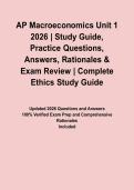AP Macroeconomics Unit 1 2026 &vert; Study Guide&comma; Practice Questions&comma; Answers&comma; Rationales & Exam Review