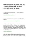 NRNP 6531 FINAL EXAM 2026 ACTUAL TEST VERIFIED QUESTIONS AND ANSWERS