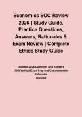 Economics EOC Review 2026 &vert; Study Guide&comma; Practice Questions&comma; Answers&comma; Rationales & Exam Review