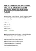 NRNP 6531 PRIMARY CARE OF ADULTS FINAL 2026 ACTUAL TEST PAPER QUESTIONS SOLUTIONS