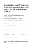 NRNP 6531 PRIMARY CARE OF ADULTS FINAL 2026 COMPREHENSIVE ASSESSMENT SCRIPT SOLVED
