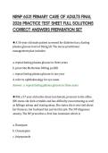 NRNP 6531 PRIMARY CARE OF ADULTS FINAL 2026 PRACTICE TEST SHEET FULL SOLUTIONS CORRECT