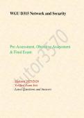 WGU D315 Network and Security Exam Prep &vert; Pre-Assessment&comma; Objective Assessment & Final Exam Practice Questions