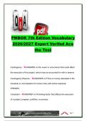 PMBOK 7th Edition Vocabulary 2026&sol;2027 &ndash; 250&plus; Questions & Answers &vert; Agile&comma; Risk&comma; EVM&comma; Scheduling&comma; Stakeholders & Project Management Terms
