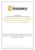 TEST BANK FOR Safe Maternity & Pediatric Nursing Care 2nd &NewLine;Edition Luanne Linnard-Palmer Test Bank &NewLine;Chapter 1-38 &vert; Complete Guide