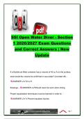 SSI Open Water Diver Section 1 2026&sol;2027 &ndash; 20 Questions & Answers &vert; Pressure&comma; Equalization&comma; Ear & Sinus Squeeze&comma; Light & Sound