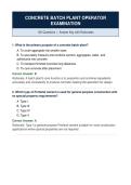 Concrete Batch Plant Operator &mdash; Practice Exam with Answers