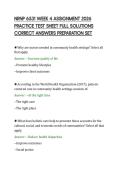 NRNP 6531 WEEK 4 ASSIGNMENT 2026 PRACTICE TEST SHEET FULL SOLUTIONS CORRECT ANSWERS