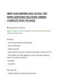 NRNP 6540 MIDTERM 2026 ACTUAL TEST PAPER QUESTIONS SOLUTIONS VERIFIED COMPLETE