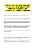 NUR203 EXAM &lpar;NEW VERSION&NewLine;2026&sol;2027&rpar; QUESTIONS AND&NewLine;SOLUTIONS &lpar;ALREADY&NewLine;GRADED A&plus;&rpar; LATEST UPDATE&period;