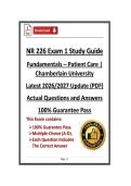 NR 226 Exam 1 Study Guide &vert; Fundamentals &ndash; Patient Care &vert; Chamberlain &vert; Latest 2026&sol;2027 Update &lpar;PDF&rpar;