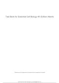 Test Bank For Essential Cell Biology 4th Edition by Bruce Alberts &lpar;ALL CHAPTERS COVERED&rpar;