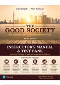 Instructor's Manual & Test Bank for The Good Society&colon; An Introduction to Comparative Politics&comma; 3rd Edition &lpar;Draper & Ramsay&comma; 2015&rpar; &vert; All Chapters 1&ndash;11 Covered&NewLine;