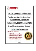 NR 226 Exam 3 Study Guide &vert; Fundamentals &ndash; Patient Care &vert; Chamberlain &vert; Latest 2026&sol;2027 Update &lpar;PDF&rpar;