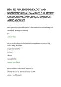 NSG 522 APPLIED EPIDEMIOLOGY AND BIOSTATISTICS FINAL EXAM 2026 FULL REVIEW