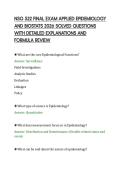 NSG 522 FINAL EXAM APPLIED EPIDEMIOLOGY AND BIOSTATS 2026 SOLVED QUESTIONS WITH