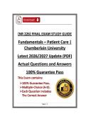NR 226 final Exam Study Guide &vert; Fundamentals &ndash; Patient Care &vert; Chamberlain &vert; Latest 2026&sol;2027 Update &lpar;PDF&rpar;