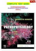 COMPLETE TEST BANK&colon;For Pathophysiology 8th Edition&NewLine;By Jacquelyn L&period; Banasik Phd Latest Update&NewLine; Graded A&plus; &NewLine;
