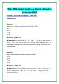 WGU C784 Applied Healthcare Statistics Objective &NewLine;Assessment &lpar;OA 