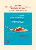  Test Bank for Math and Dosage Calculations for Healthcare Professionals 5th Edition &ndash; 700 NCLEX-Style Questions & Answers with Clinical Rationale &vert; Instant Download &vert; Guaranteed Pass