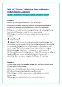 WGU D077 Concepts in Marketing&comma; Sales&comma; and Customer &NewLine;Contact Objective Assessment