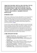 NR605 PSYCHIATRIC-MENTAL HEALTH PRACTICUM &NewLine;MIDTERM PRACTICE QUESTION BANK ACTUAL &NewLine;EXAM &lbrack;QUESTION 1-200&rsqb; AND ANSWERS UPDATED &NewLine;2026&sol;2027 &vert; 100&percnt; VERIFIED &vert; DETAILED RATIONALES &ndash; PASS GUARANTEED A&plus; GRADED &vert; INSTANT &NewLine;DOWNLOAD 