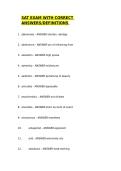SAT EXAM WITH CORRECT ANSWERS&sol;GUARANTEED PASS &sol;DEDINITIONS