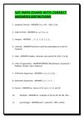 SAT MATH EXAMS WITH CORRECT ANSWERS&sol;PRACTICE TEST &sol;DEFINITIONS