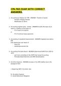 CPA FAR EXAM WITH CORRECT ANSWERS&sol;GRADED A&plus;