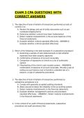 EXAM 3 CPA QUESTIONS WITH CORRECT ANSWERS