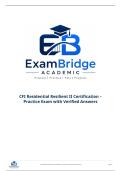 CFI Residential Resilient II Certification &ndash; Practice Exam with Verified Answers