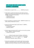 CPA EXAM BECKER AUDIT WITH CORRECT ANSWERS&sol;ACTUAL EXAMS 