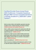 Certified Enroller Exam Actual Exam &NewLine;2025 &lpar;California&rpar; &vert; Complete Questions&NewLine;Merged With Correct Complete Solutions &NewLine;&vert;&vert; Already Graded A&plus; &vert;&vert; 2026-2027 Latest &NewLine;Update&excl;&excl;&excl;
