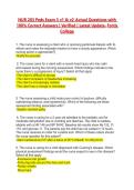 NUR 203 Peds Exam 3 v1 & v2 Actual Questions with&NewLine;100&percnt; Correct Answers &vert; Verified &vert; Latest Update- Fortis&NewLine;College