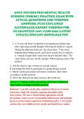 ANCC PSYCHIATRIC-MENTAL HEALTH &NewLine;NURSING &lpar;PMH-BC&rpar; PRACTICE EXAM WITH &NewLine;ACTUAL QUESTIONS AND VERIFIED &NewLine;ANSWERS&comma; PLUS EXPLAINED &NewLine;RATIONALES&sol;EXPERT VERIFIED FOR &NewLine;GUARANTEED 100&percnt; PASS 2026&sol;LATEST &NewLine;UPDATE&sol;INSTANT DOWNLOAD PDF